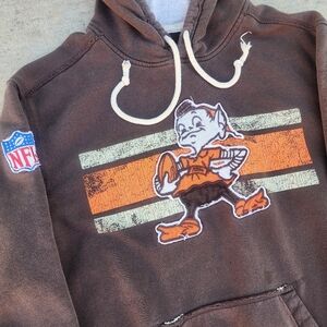NFL Cleveland Browns Brownie Elf Y2K Retro Brown Hoodie Adult Mens‎ Size XL